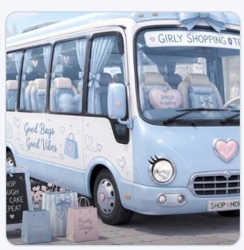 Girly Shopping minibus